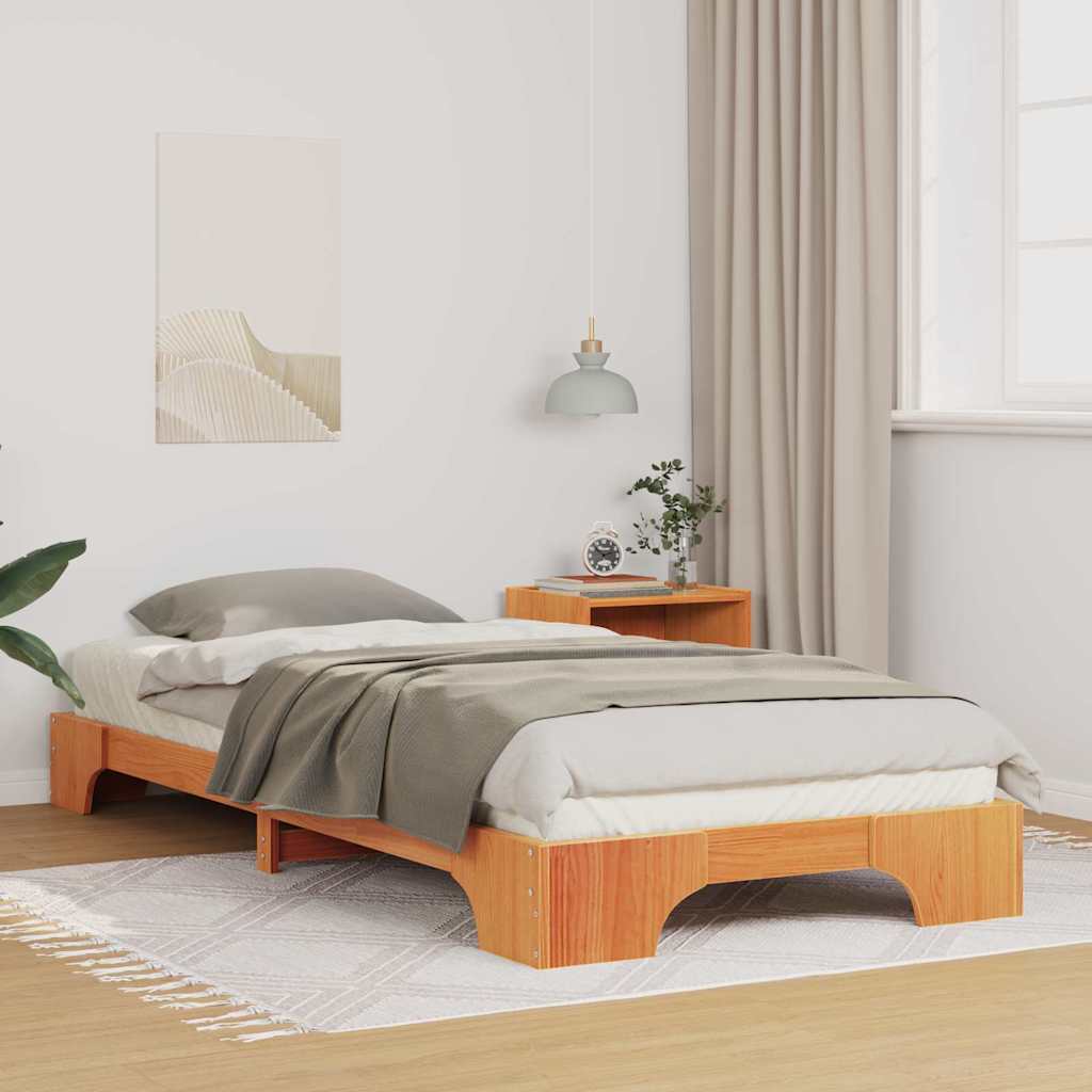 Bettrahmen Braun 80 x 220 cm Massives Kiefernholz