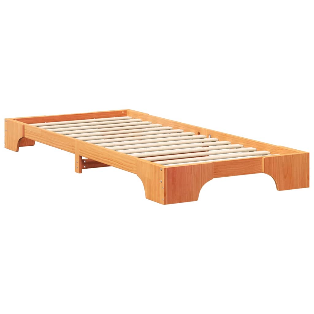 Bettrahmen Braun 80 x 220 cm Massives Kiefernholz