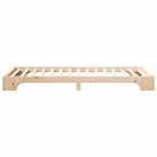 Bettrahmen Braun 100 x 220 cm Massives Kiefernholz