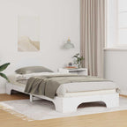 Bettrahmen Weiß 100 x 220 cm Massives Kiefernholz