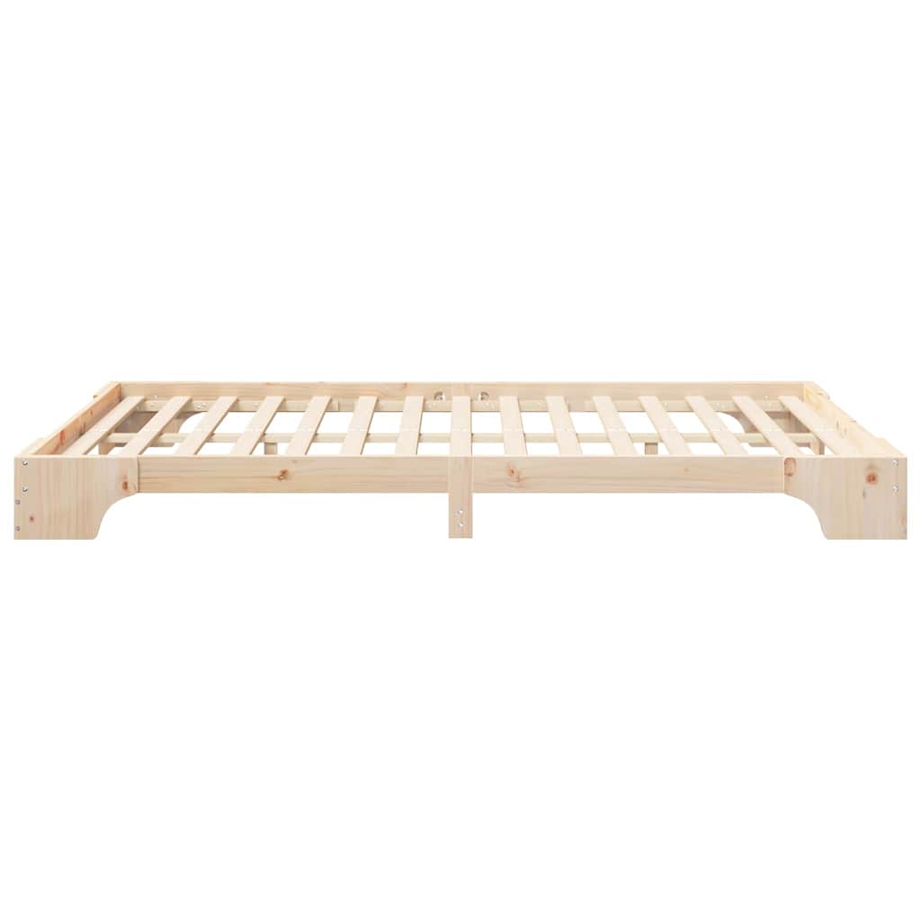 Bettrahmen Braun 140 x 220 cm Massives Kiefernholz