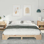 Bettrahmen Braun 160 x 220 cm Massives Kiefernholz