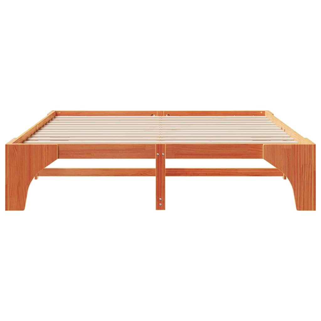 Bettrahmen Braun 200 x 200 cm Massives Kiefernholz