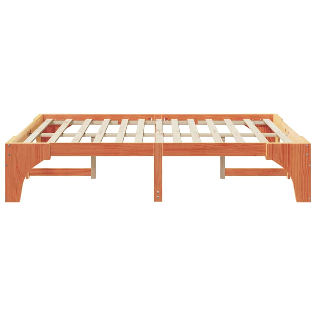 Bettrahmen Braun 160 x 200 cm Massives Kiefernholz