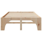 Bettrahmen Braun 140 x 190 cm Massives Kiefernholz