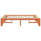 Bettrahmen Braun 135 x 190 cm Massives Kiefernholz