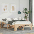 Bettrahmen Braun 120 x 190 cm Massives Kiefernholz