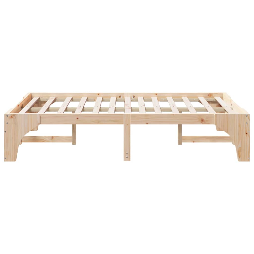 Bettrahmen Braun 120 x 190 cm Massives Kiefernholz