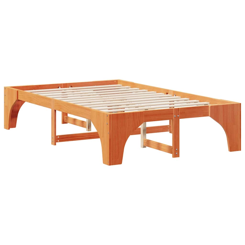 Bettrahmen Braun 120 x 190 cm Massives Kiefernholz