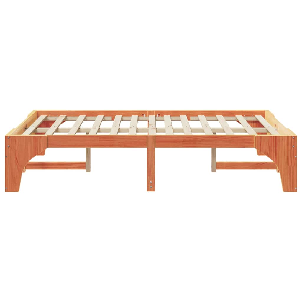 Bettrahmen Braun 120 x 190 cm Massives Kiefernholz