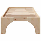 Bettrahmen Braun 90 x 200 cm Massives Kiefernholz