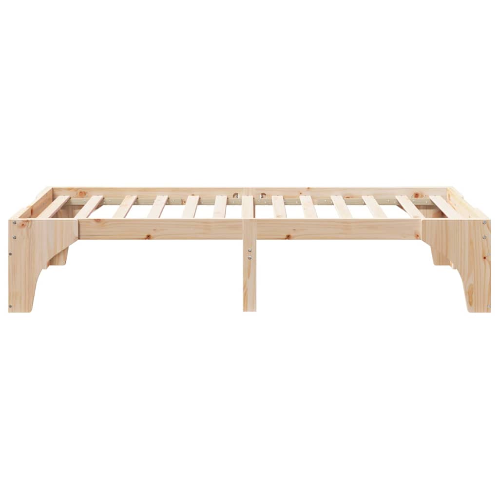 Bettrahmen Braun 90 x 190 cm Massives Kiefernholz