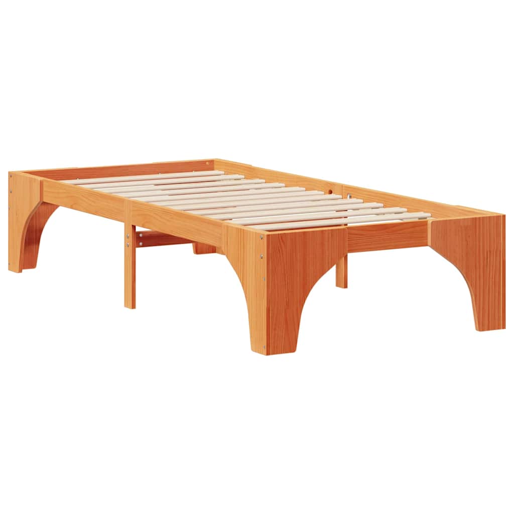 Bettrahmen Braun 90 x 190 cm Massives Kiefernholz