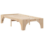 Bettrahmen Braun 75 x 190 cm Massives Kiefernholz