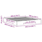 Bettgestell Weiß 200 x 200 cm