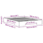 Bettgestell Braun 160 x 200 cm