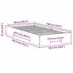 Bettgestell Braun 90 x 190 cm