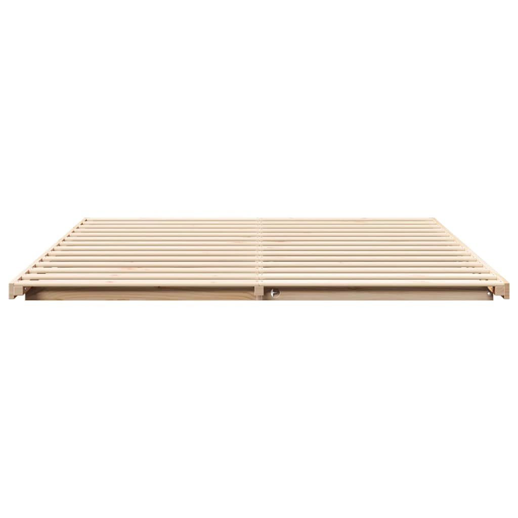 Bettrahmen Braun 200 x 200 cm Massives Kiefernholz