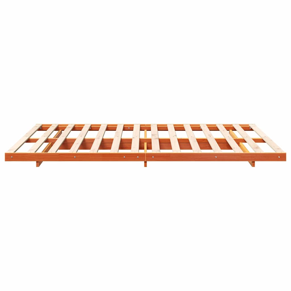 Bettrahmen Wachsbraun 150 x 200 cm Massives Kiefernholz