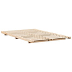 Bettrahmen Braun 120 x 190 cm Massives Kiefernholz