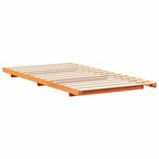 Bettrahmen Wachsbraun 90 x 190 cm Massives Kiefernholz