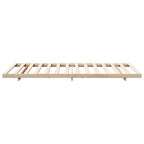 Bettrahmen Braun 75 x 190 cm Massives Kiefernholz