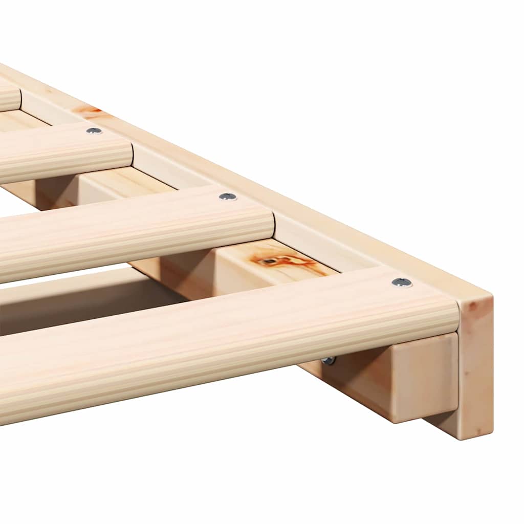 Bettrahmen Braun 80 x 210 cm Massives Kiefernholz