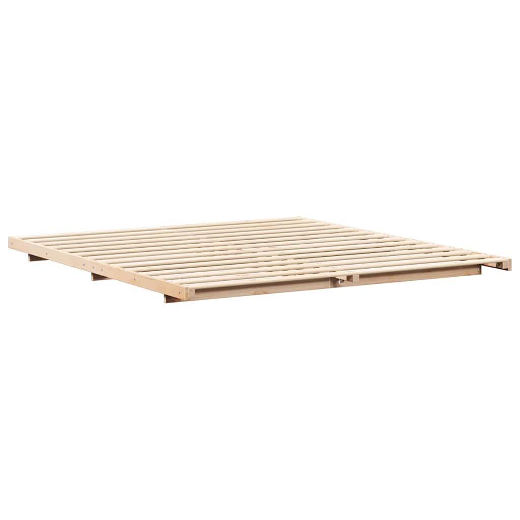 Bettrahmen Braun 200 x 210 cm Massives Kiefernholz
