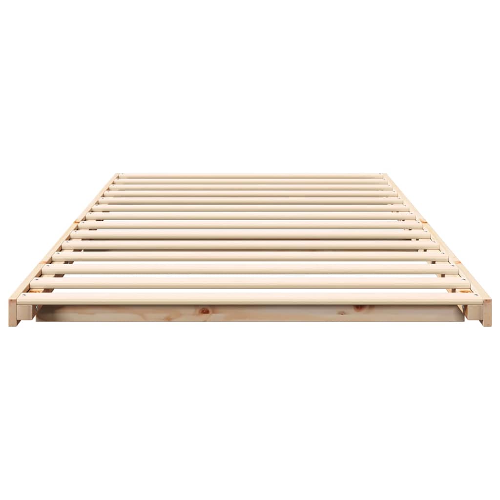 Bettrahmen Braun 80 x 220 cm Massives Kiefernholz