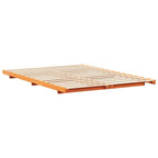 Bettrahmen Wachsbraun 160 x 220 cm Massives Kiefernholz