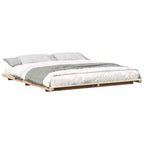 Bettrahmen Braun 200 x 220 cm Massives Kiefernholz