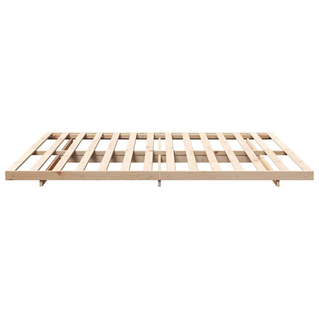 Bettrahmen Braun 200 x 220 cm Massives Kiefernholz