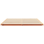 Bettrahmen Wachsbraun 200 x 220 cm Massives Kiefernholz