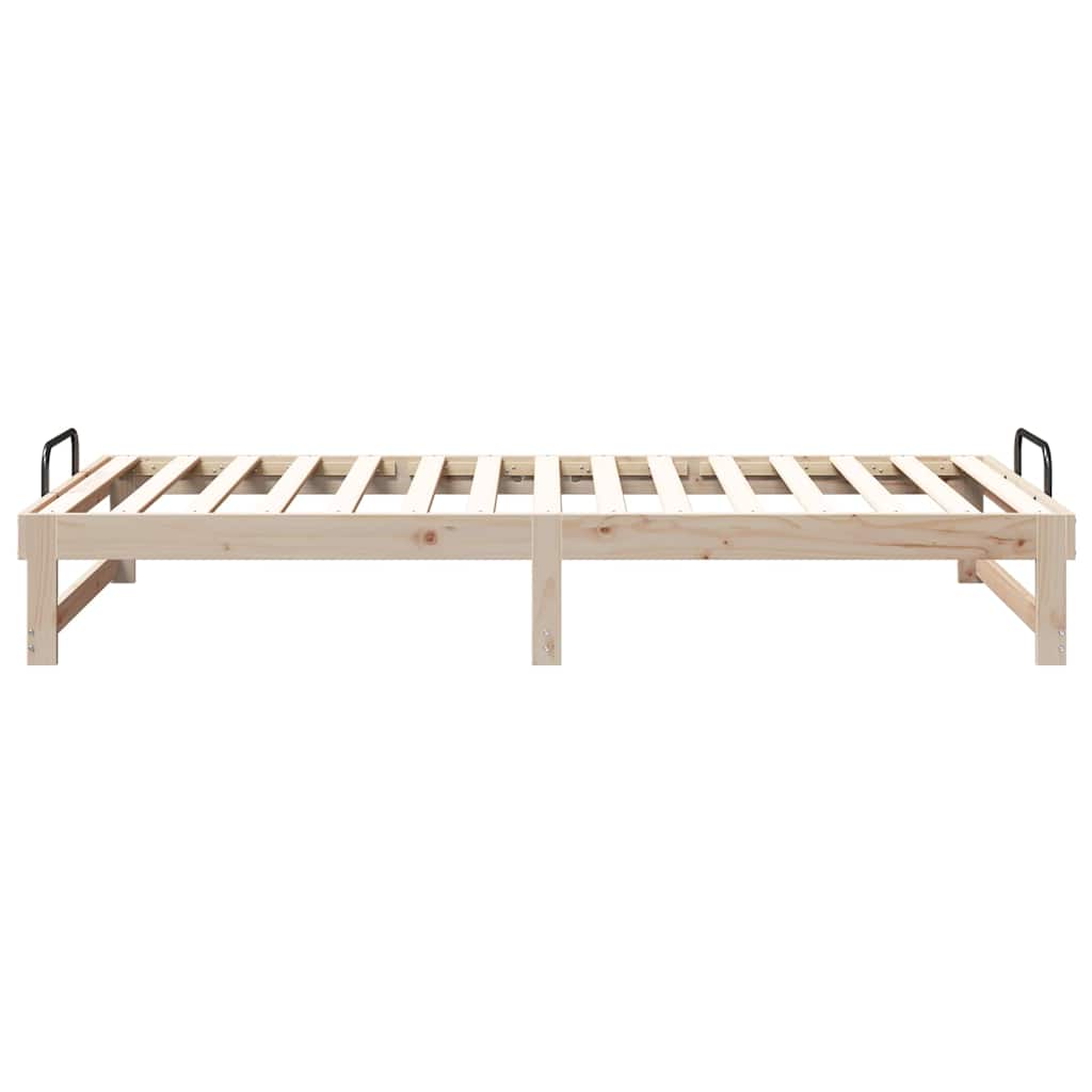 Bettrahmen Braun 100 x 200 cm Massives Kiefernholz