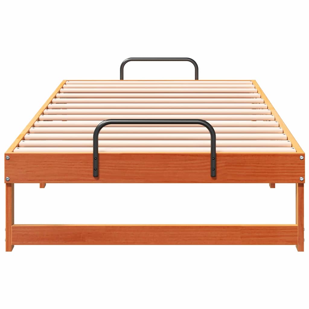 Bettrahmen Braun 90 x 200 cm Massives Kiefernholz