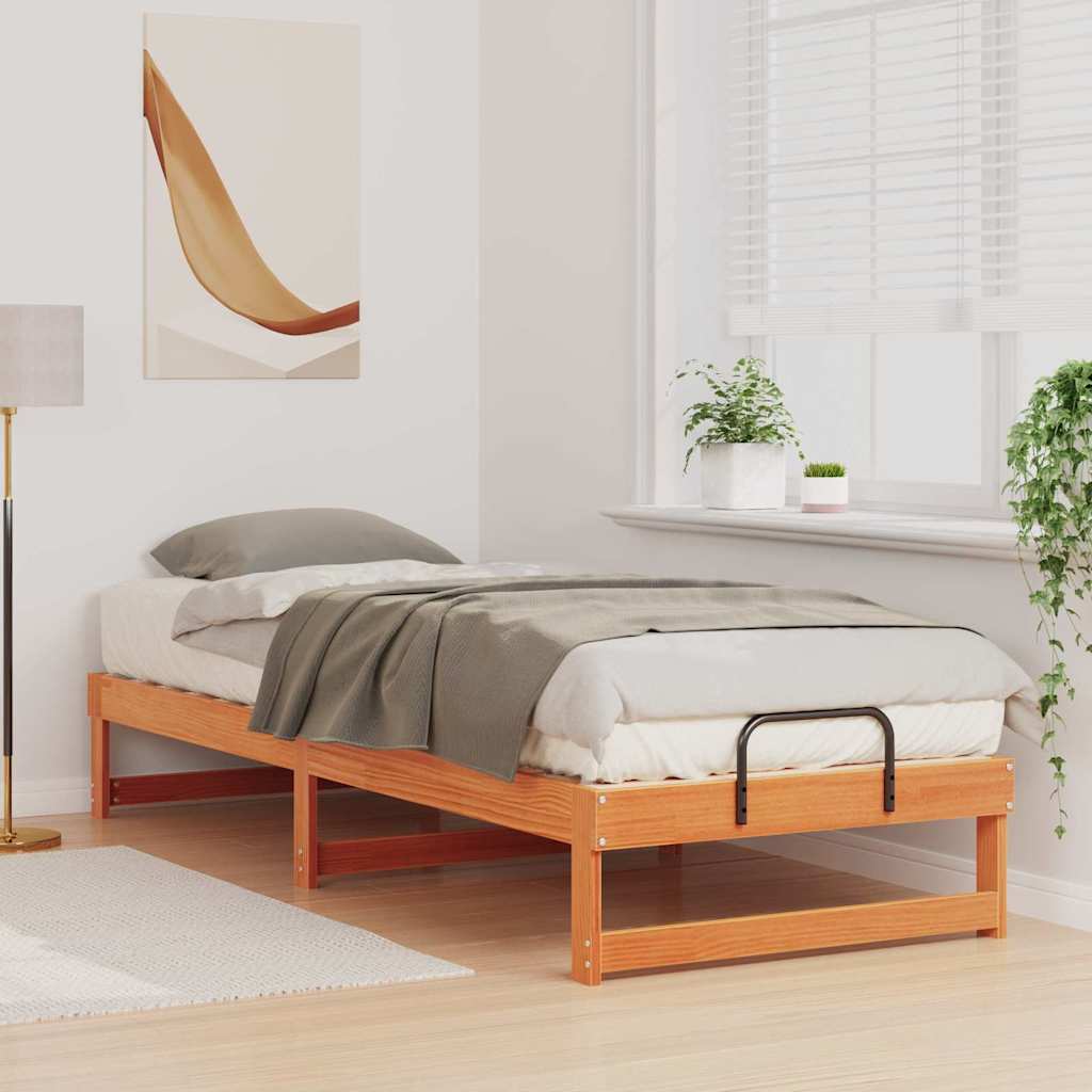 Bettrahmen Braun 80 x 200 cm Massives Kiefernholz
