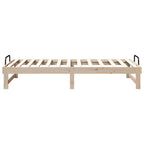 Bettrahmen Braun 75 x 190 cm Massives Kiefernholz