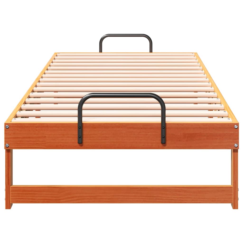 Bettrahmen Braun 80 x 210 cm Massives Kiefernholz