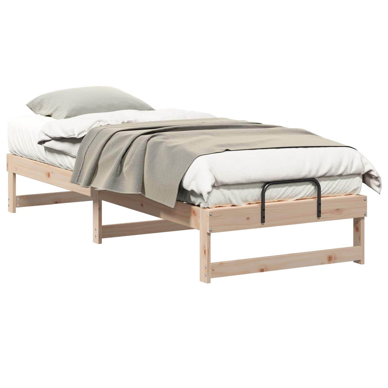Bettrahmen Braun 90 x 210 cm Massives Kiefernholz