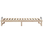 Bettrahmen Braun 90 x 210 cm Massives Kiefernholz