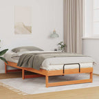Bettrahmen Braun 100 x 210 cm Massives Kiefernholz