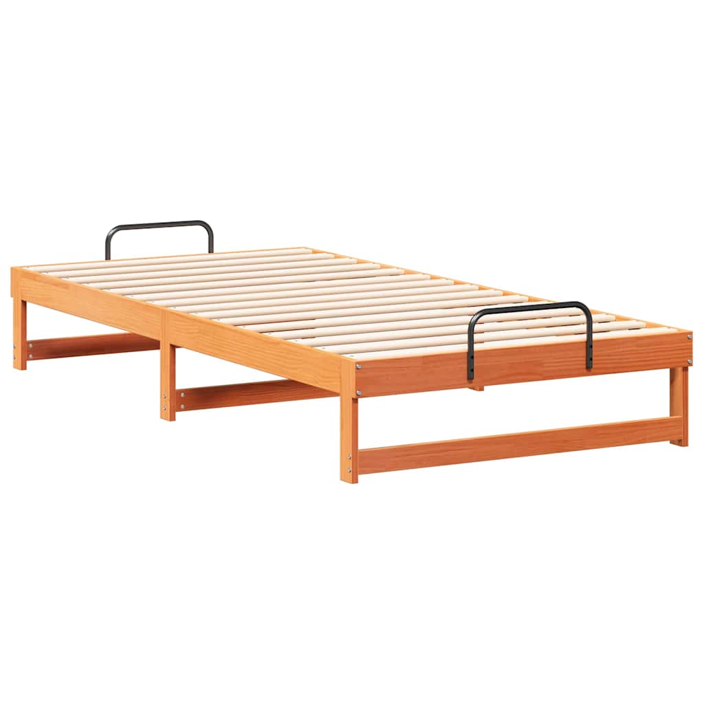 Bettrahmen Braun 100 x 210 cm Massives Kiefernholz