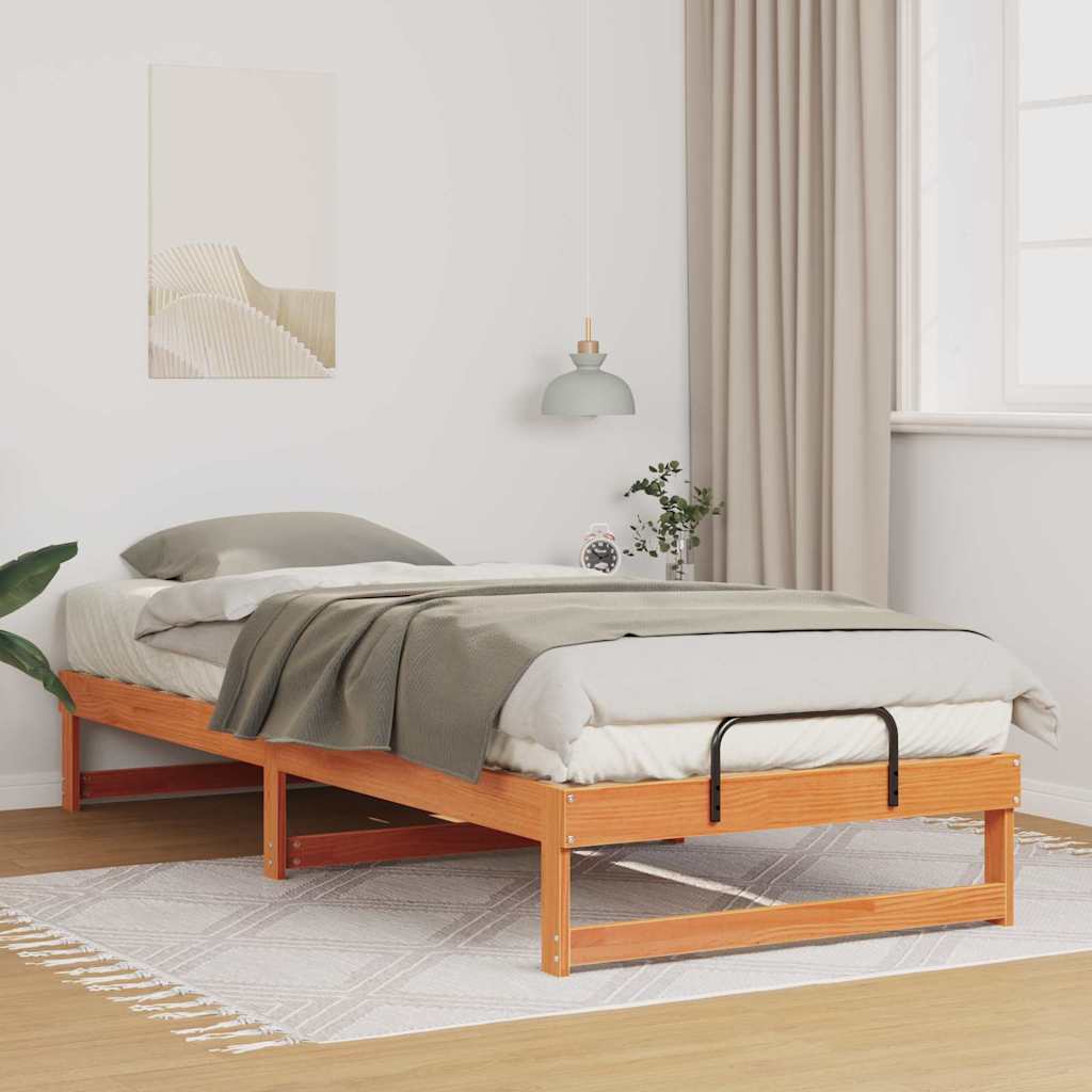 Bettrahmen Braun 80 x 220 cm Massives Kiefernholz