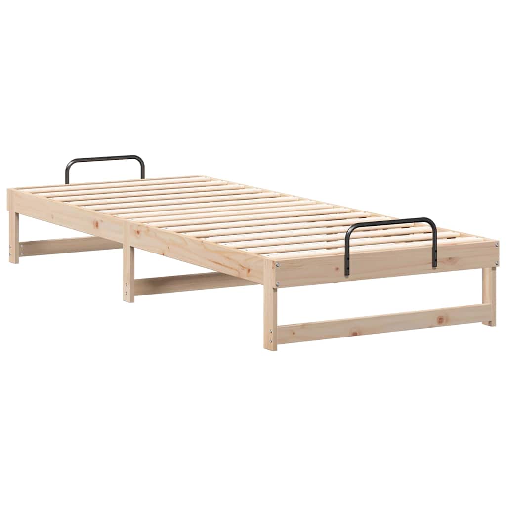 Bettrahmen Braun 90 x 220 cm Massives Kiefernholz