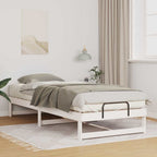 Bettrahmen Weiß 90 x 220 cm Massives Kiefernholz