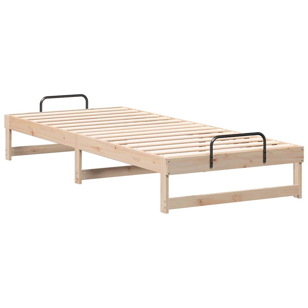 Bettrahmen Braun 100 x 220 cm Massives Kiefernholz