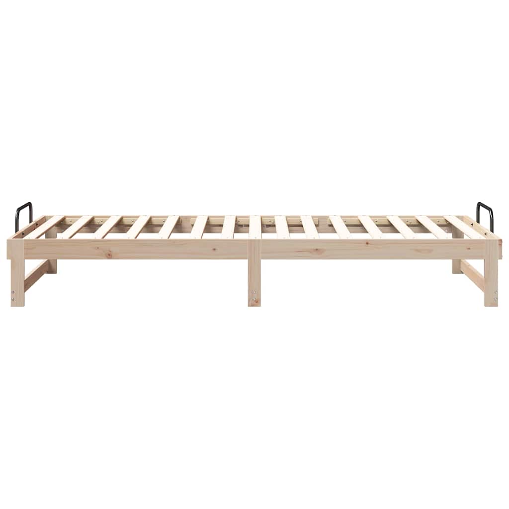 Bettrahmen Braun 100 x 220 cm Massives Kiefernholz