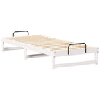 Bettrahmen Weiß 100 x 220 cm Massives Kiefernholz