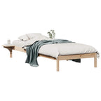 Bettgestell mit Nachttischen Natur 80 x 210 cm
