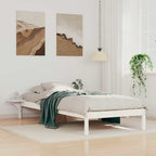 Bettgestell mit Nachttischen Weiß 100 x 210 cm